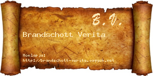 Brandschott Verita névjegykártya